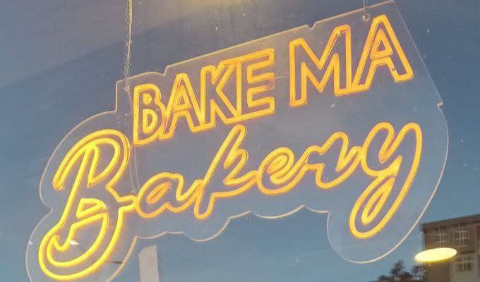 Bake Ma Bakery — LED neon storefront sign